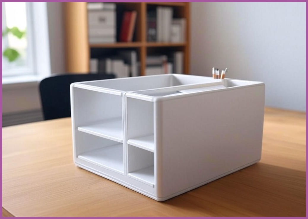 365플레이스 오거나이저 메모패드 연필꽂이 올인원 정리함 대형 1단 20.8 x 14.3 x 5.8 cm, 화이트, 3개