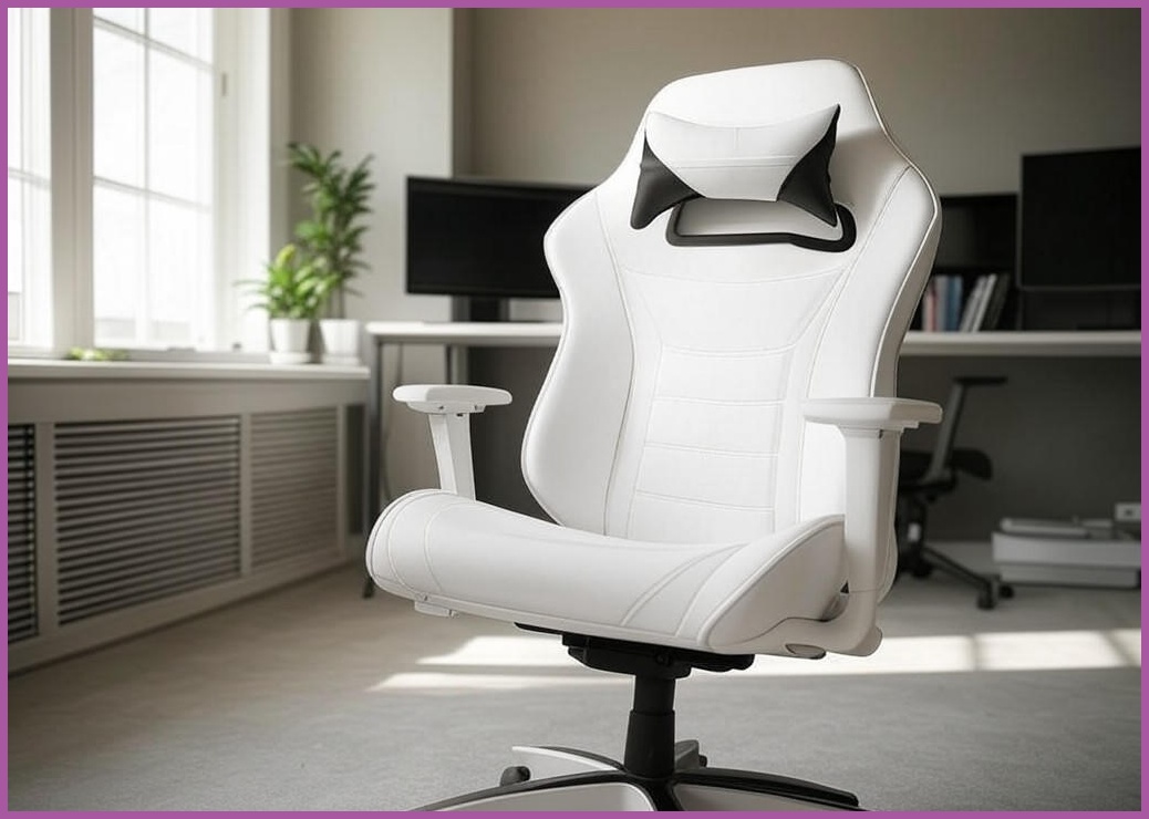 SUNDI 고급 가정용 게이밍 공부 사무실 회의실 편안한 승강가능 회전 컴퓨터의자, 화이트회색