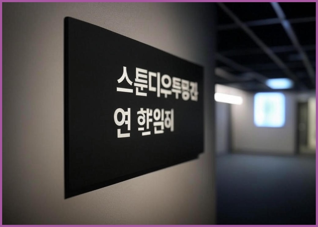 스튜디오투명 관계자 외 출입금지 아크릴사인 검정색