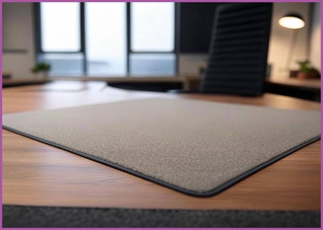 유니비 고급형 양면 데스크 매트, 피치+그레이 - 이미지 1