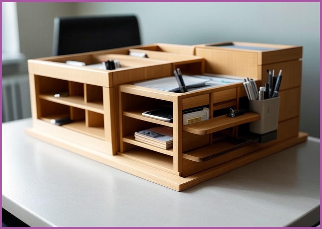 코지리빙 데스크 오거나이저 사무용품 책상정리함, 대형, 1개